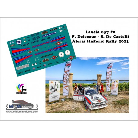 Décal Lancia 037 - F. Delecour - Aleria Historic Rallye 2021