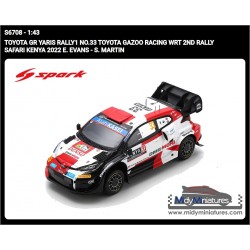 Spark 1/43 Toyota Yaris Rally1 - E. Evans - Safari 2022