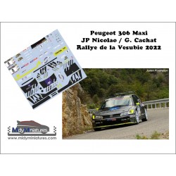 Décal 1/43 306 Maxi - J.P Nicolao - Rallye de la Vésubie 2022