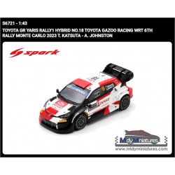 Spark 1/43 Toyota Yaris Rally1 - T. Katsuta - Monte Carlo 2023