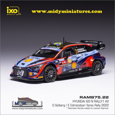 A venir ! IXO 1/43 Hyundai i20 Rally1 - O. Solberg - Ypres 2022