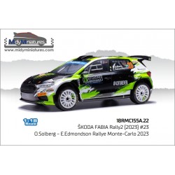! Pré-commande IXO 1/18 Fabia RS Rally2 - O. Solberg - Monte Carlo 2023