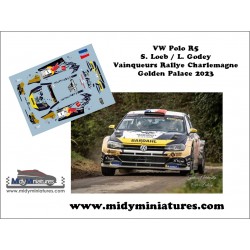 Décal 1/43 VW Polo R5 - S. Loeb - Charlemagne 2023