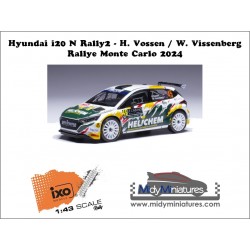 ! Pré-commande IXO 1/43 I20 N Rally2 - H. Vossen - Monte Carlo 2024
