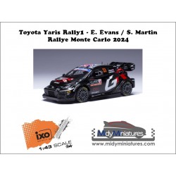 ! Pré-commande IXO 1/43 Yaris Rally1 - E. Evans - Monte Carlo 2024