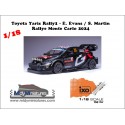 ! Pré-commande IXO 1/18 Yaris Rally1 - E. Evans - Monte Carlo 2024