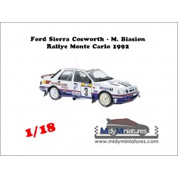 ! Pré-commande 1/18 Ford Sierra - M. Biasion - Monte Carlo 1992