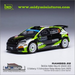 ! Pré-commande IXO 1/43 Fabia RS Rally2 - O. Solberg - Monte Carlo 2023