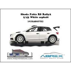 Abrex 1/43 Skoda Fabia RS Rally2 White 2