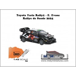 ! Pré-commande IXO 1/43 Yaris Rally1 - E. Evans - Suède 2024