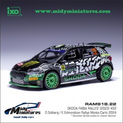 ! Pré-commande IXO 1/43 Fabia RS Rally2 - O. Solberg - Monte Carlo 2024