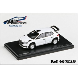 Abrex 1/43 Skoda Fabia RS Rally2 White Terre 2