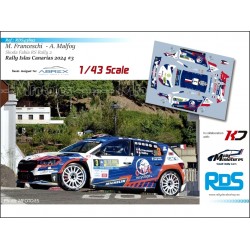 Decals 1/43 Fabia RS Rally2 - M. Franceschi - Canaries 2024