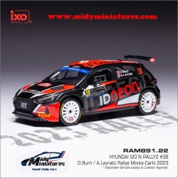 IXO 1/43 Hyundai I20 N Rally2 - O. Burri - Monte Carlo 2023