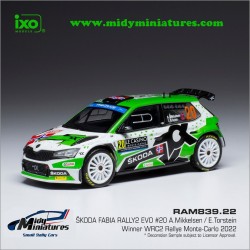 A venir ! IXO 1/43 Fabia R5 Evo - A. Mikkelsen - Monte Carlo 2022