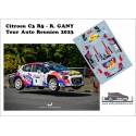 Décal 1/43 Citroën C3 R5 - R. Gany - Tour Auto Réunion 2023