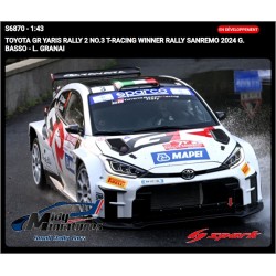 ! Pré-commande Spark 1/43 Yaris Rally2 - G. Basso - San Remo 2024