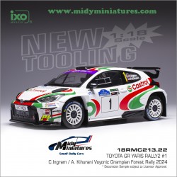 ! Pré-commande IXO 1/18 Yaris Rally2 - C. Ingram - Grampian Forest Rally 2024