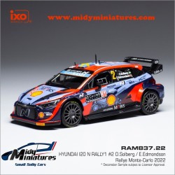 IXO 1/43 i20 Rally1 - O. Solberg  - Rallye Monte Carlo 2022