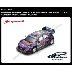 Spark 1/43 Puma Rally1 - P.L Loubet - Sardaigne 2022