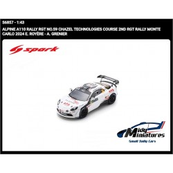Spark 1/43 Alpine A110 RGT - Royere - Monte Carlo 2024