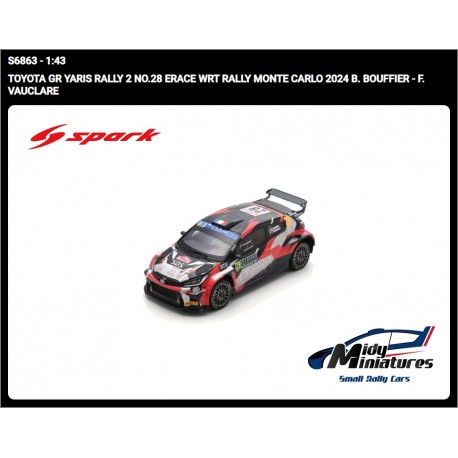 Spark 1/43 Yaris Rally2 - B. Bouffier - Monte Carlo 2024