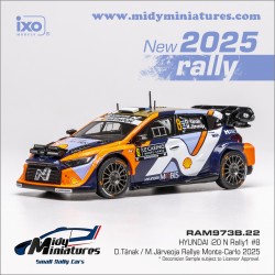 Précommande IXO 1/43 I20 Rally1 - O. Tanak - Monte Carlo 2025