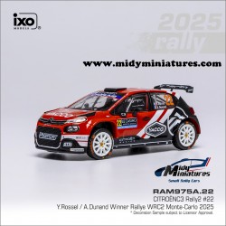 Précommande IXO 1/43 C3 Rally2 - Y. Rossel - Monte Carlo 2025