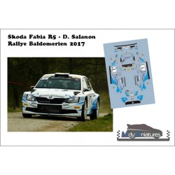 Décal Skoda Fabia R5 - D. Salanon - Rallye Baldomérien 2017